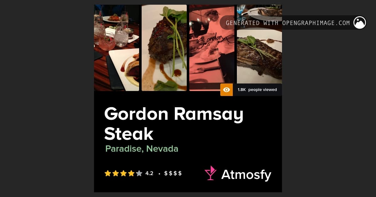 Gordon Ramsay Steak — Las Vegas fine-dining — brand-led hero with reservations CTA.