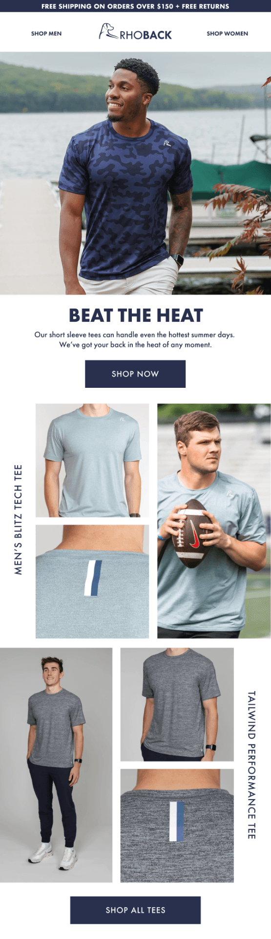 Beat the Heat — Men's summer collection campaign — 31% CTR.