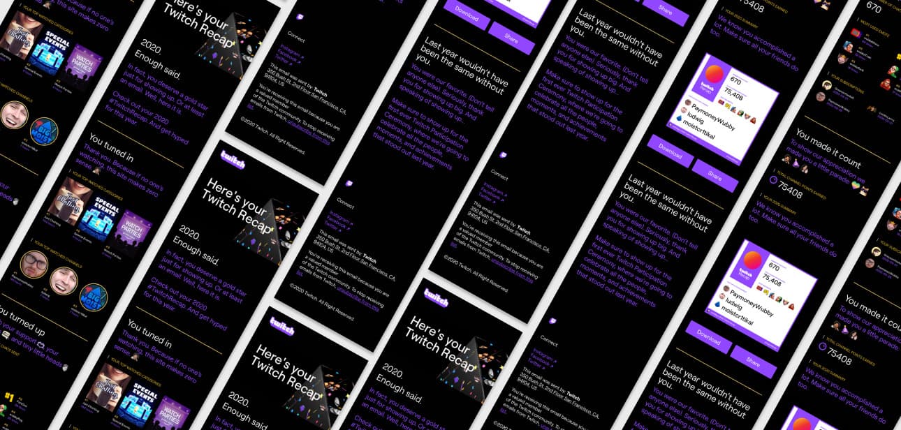 Year in Review · Part 2 — Personalised social-graph blocks — chat participation and emote usage.